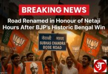 BJP Supporters Rename Road to Honour Netaji Hours After Historic Bengal Win